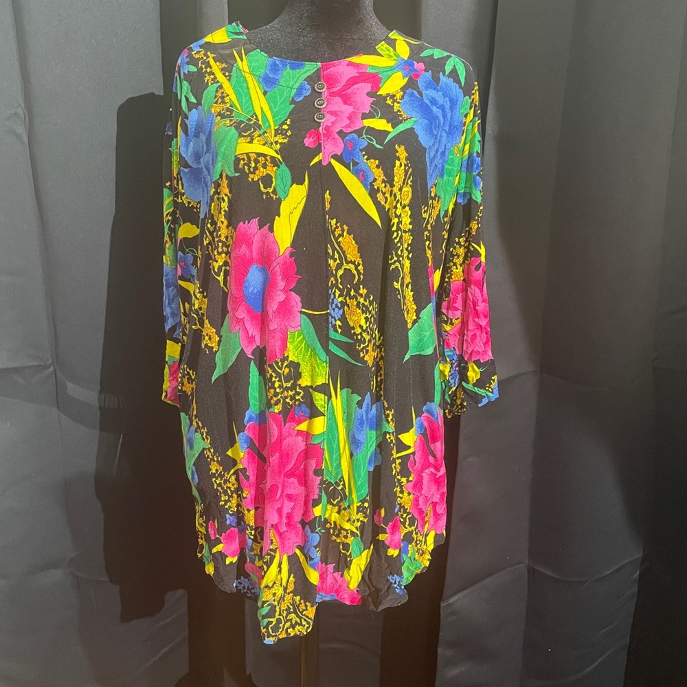 Vintage Floral Tunic – Parisian Find!
